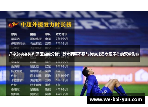 辽宁总决赛失利原因深度分析：战术调整不足与关键球员表现不佳的双重影响